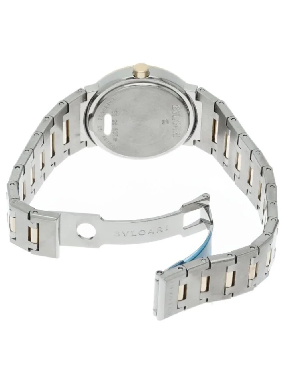 Bvlgari Watch 26 18k Yellow Gold SS Black Polished